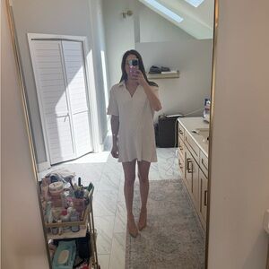 H&M Cream Textured Knit dress